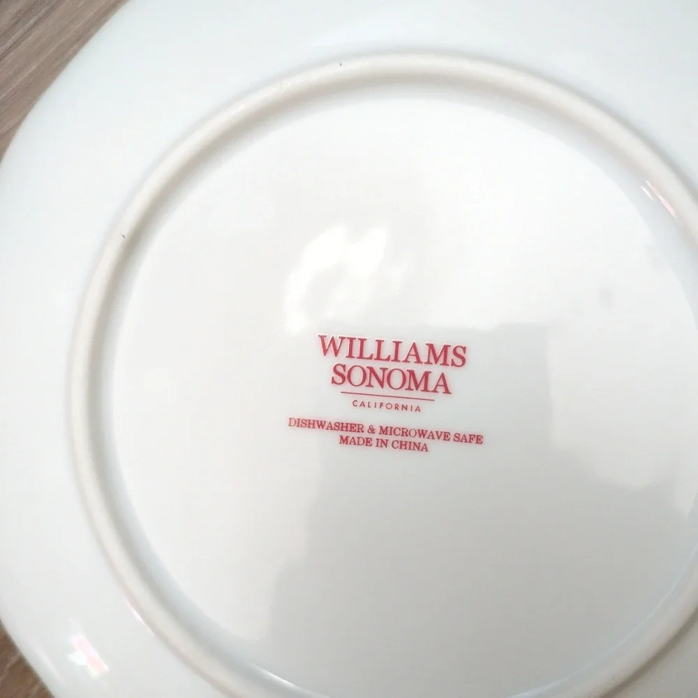 Williams Sonoma Twas the Night Before Christmas Salad Plates Set of 2 Snowman